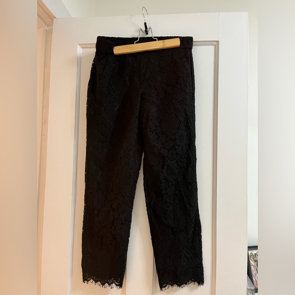 J.crew black lace slack.  Size 4. Tags on never worn.